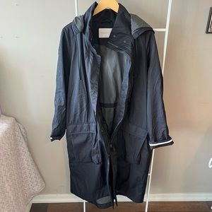 The Group Babaton (Aritzia) black “Apollo” oversized rain jacket